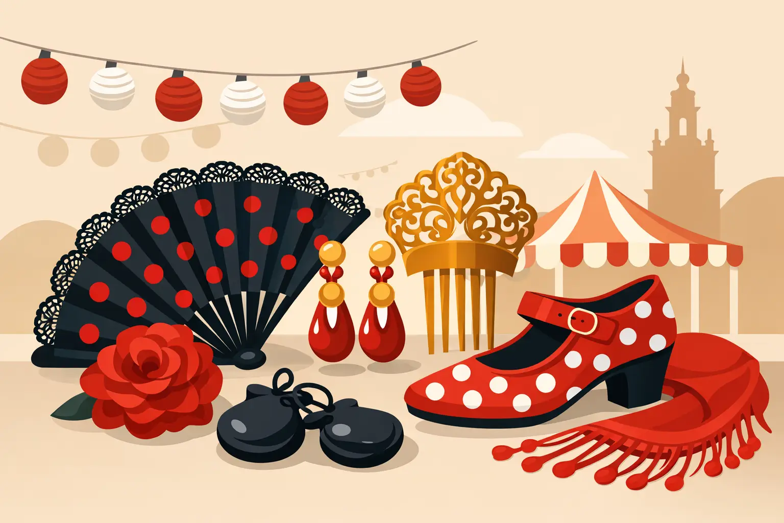 Flamenco accessories for feria: cómo acertar
