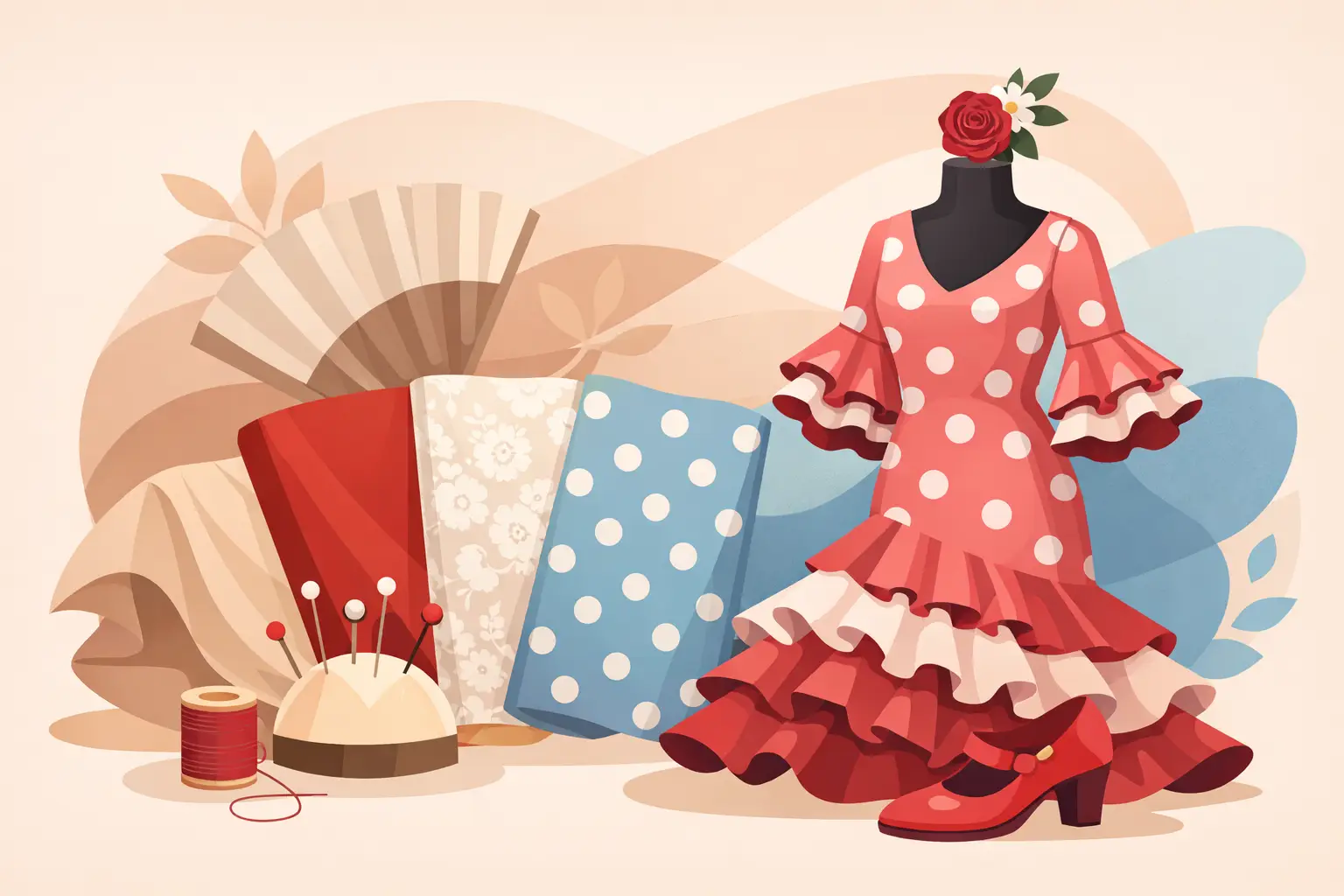 Mejores tejidos para traje flamenca