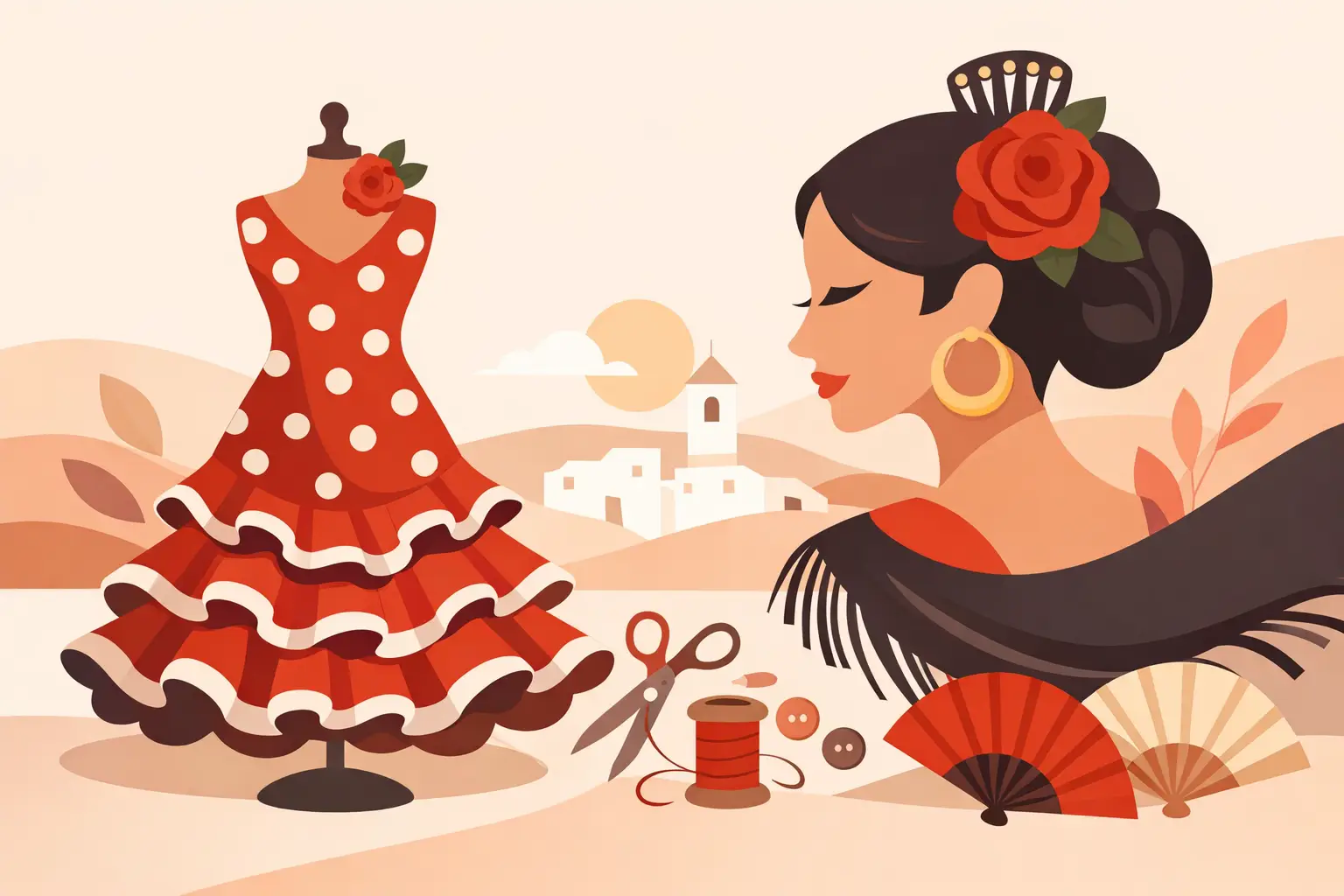 Traje de gitana artesanal: qué lo hace especial