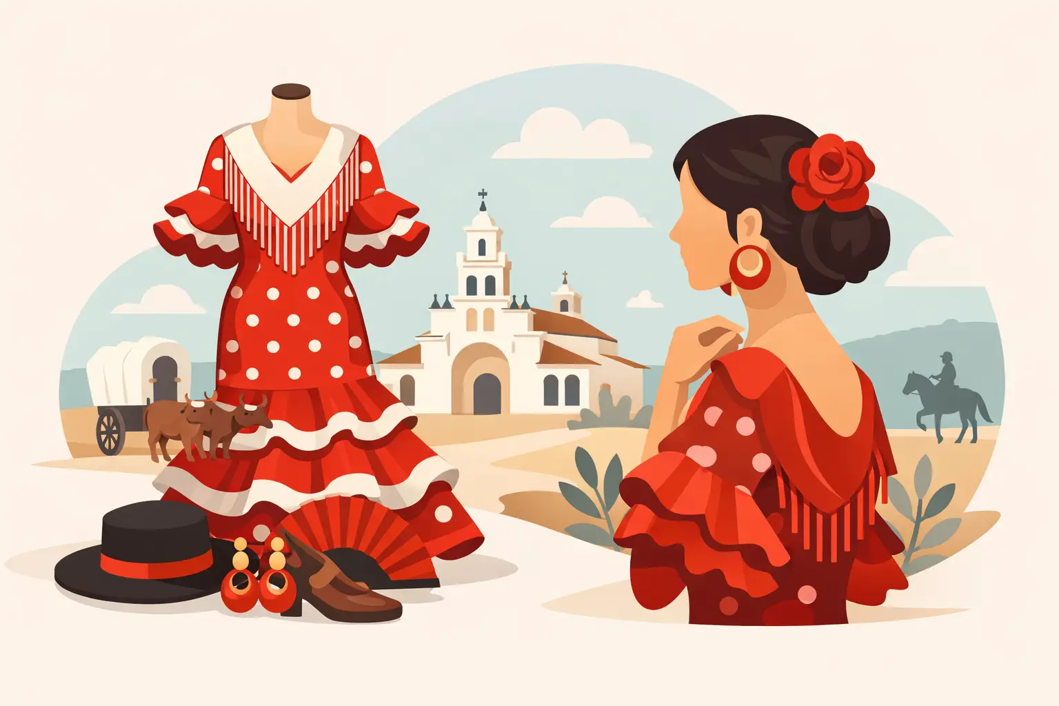 Traje rociero tradicional mujer: cómo elegirlo