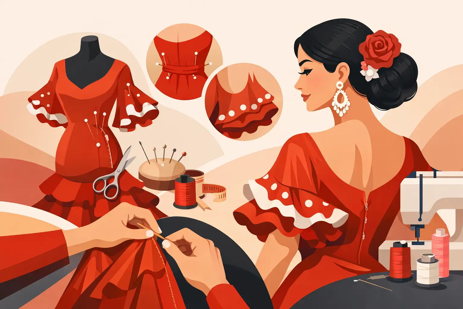Arreglos de traje flamenca que sí se notan