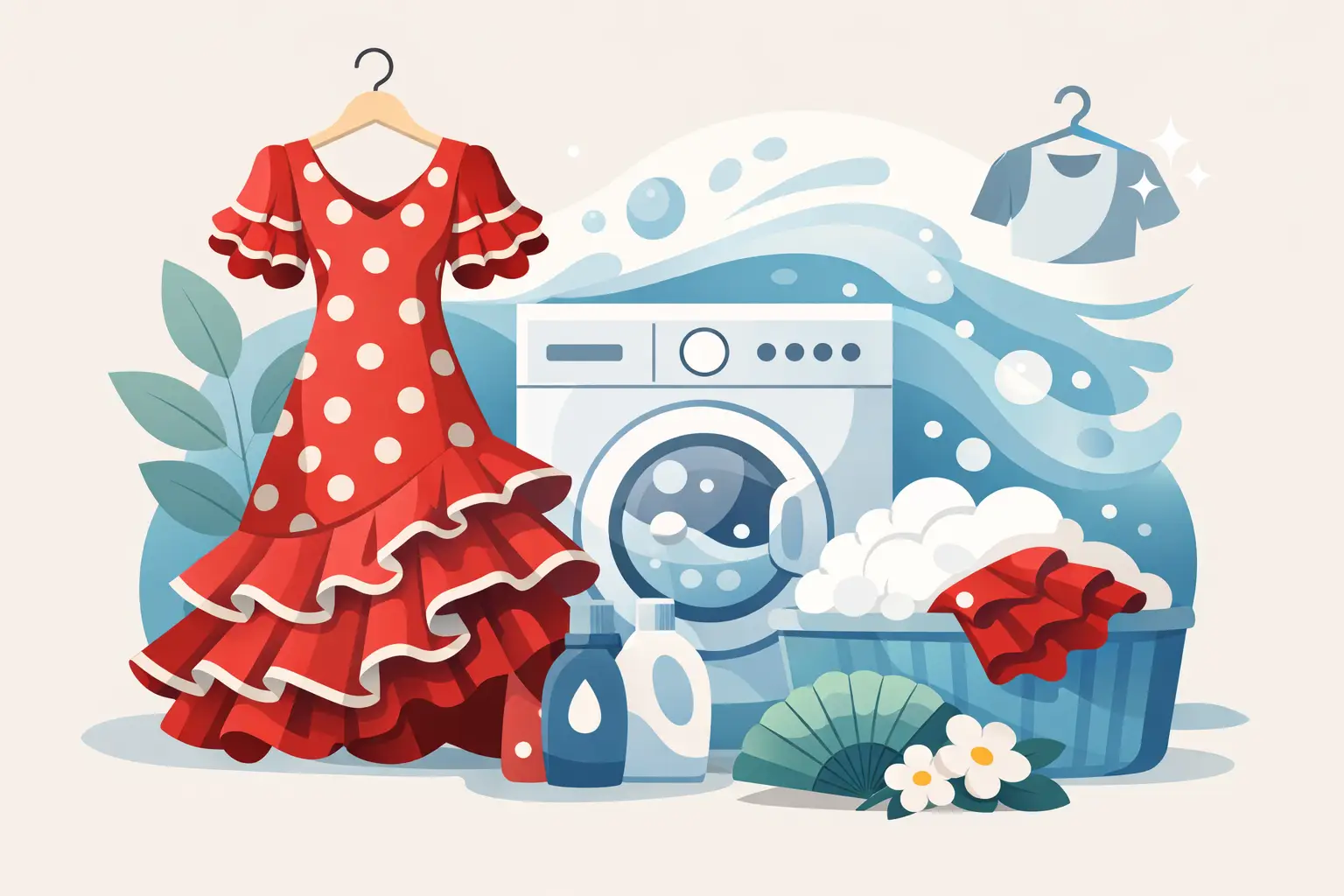 Cómo lavar un vestido de flamenca sin dañarlo