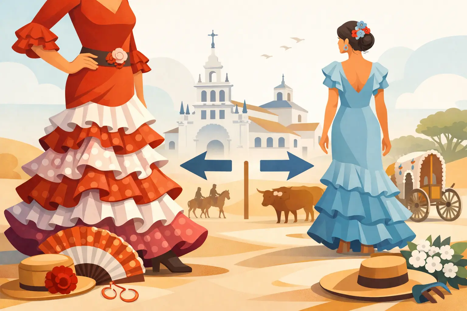 Falda rociera o vestido: cómo elegir para el Rocío